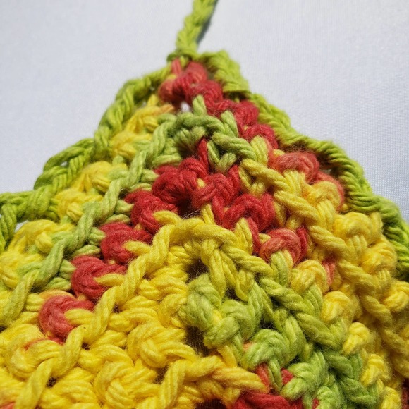 Crop Top Taco Siesta Multi Crochet Festival Cotton C CUP Adjustable Size - Picture 3 of 9